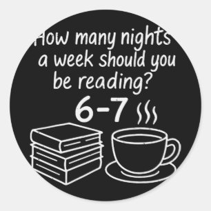 Reading 67 Six Seven English Teacher Book Lover Li Classic Round Sticker