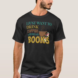 Reading adventure book readers drink coffee read b T-Shirt