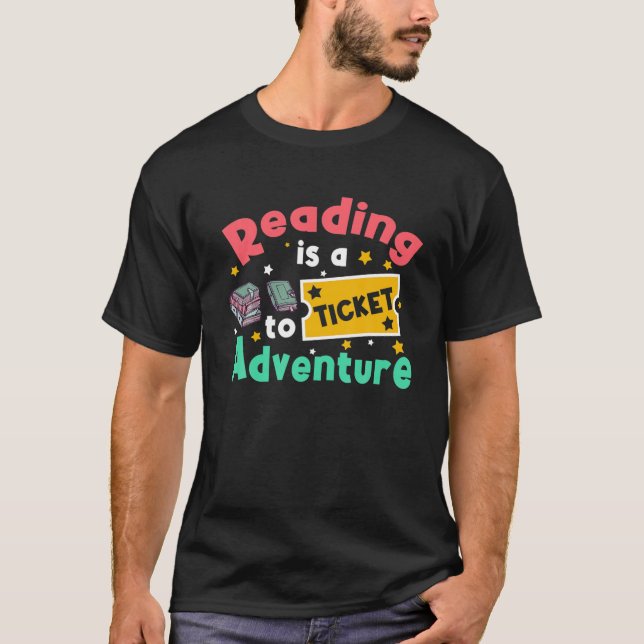 Reading Adventure Library Student Teacher Book Sch T-Shirt (Front)