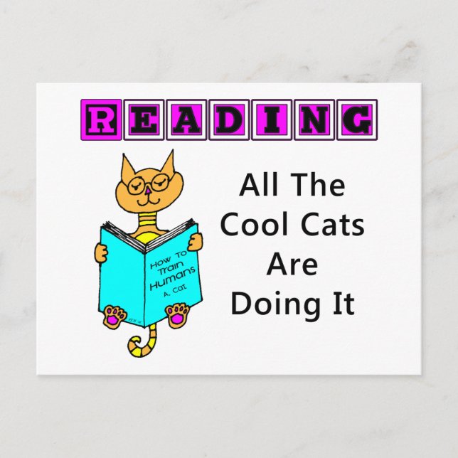 Reading, All The Cool Cats Are Doing It Postcard (Front)