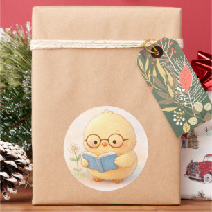 Reading Alma Chick Cute Sticker