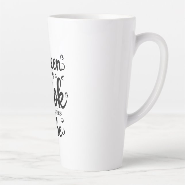 Reading Art Between The Paper Of A Book Latte Mug (Right)
