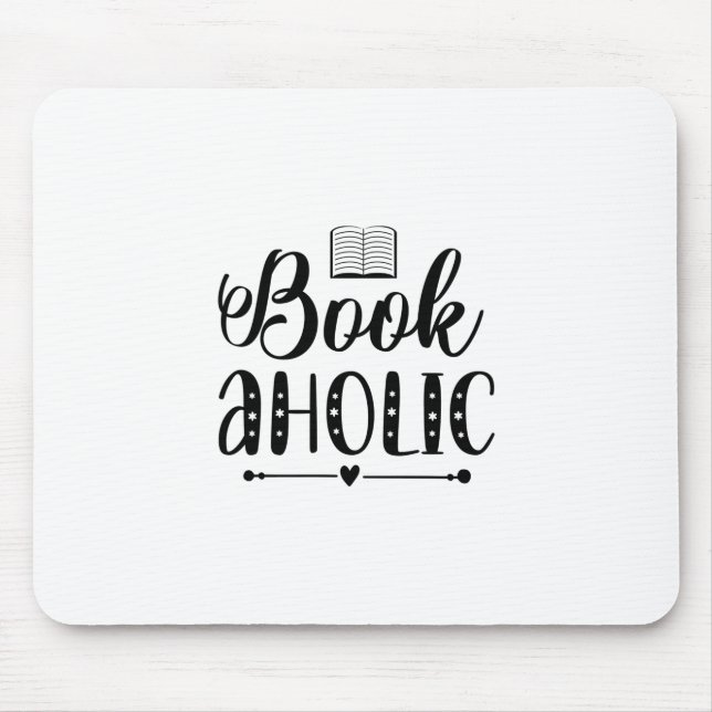 Reading Art Book Aholic Mouse Pad (Front)