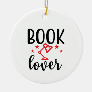 Reading Art Book Lover Ceramic Ornament