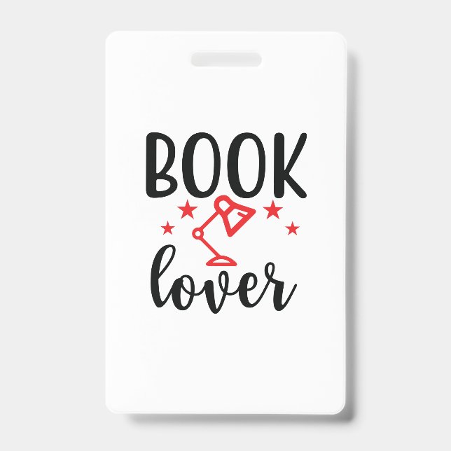 Reading Art Book Lover ID Badge (Front)
