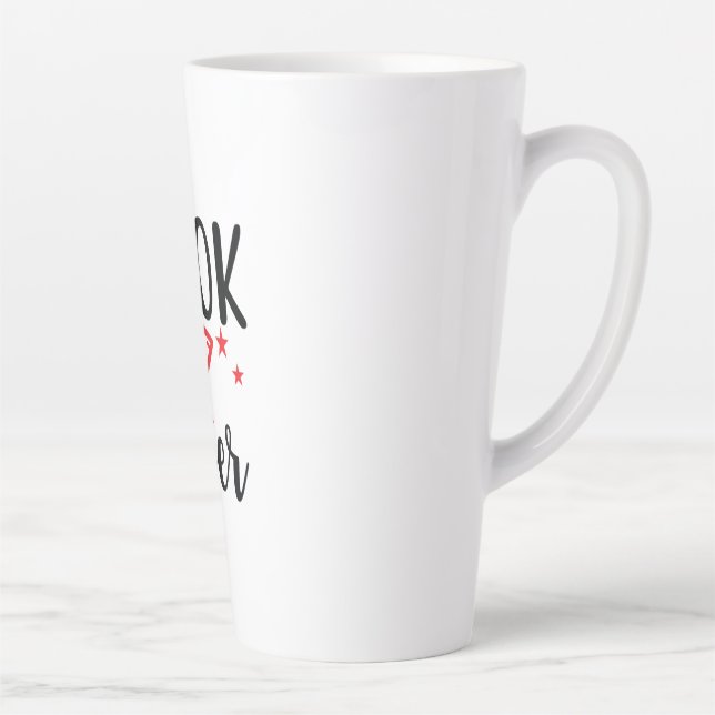 Reading Art Book Lover Latte Mug (Right)