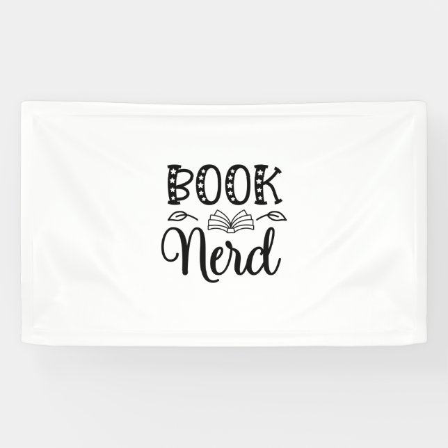 Reading Art Book Nerd Banner (Horizontal)
