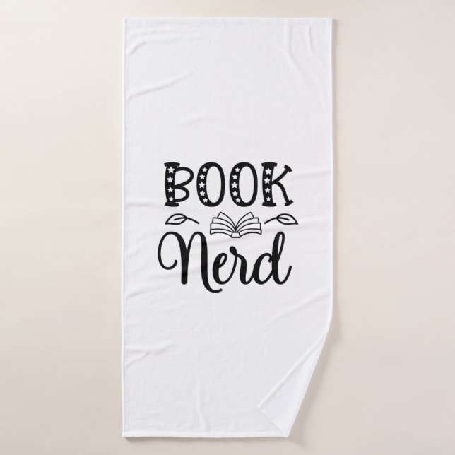 Reading Art Book Nerd Bath Towel (Bath Towel)