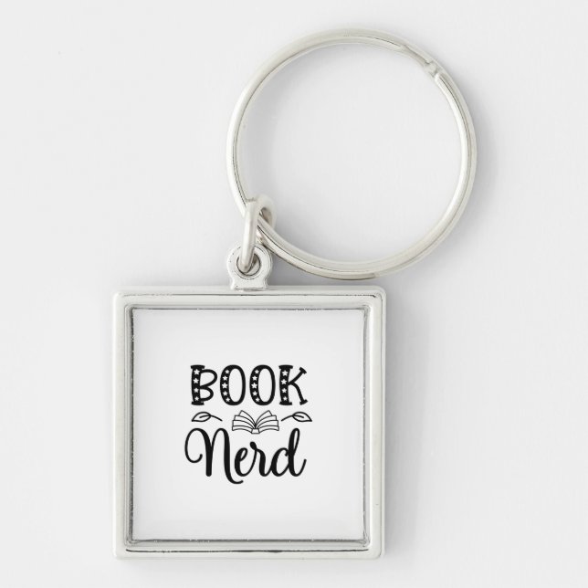 Reading Art Book Nerd Key Ring (Front)