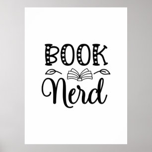 Reading Art Book Nerd Poster