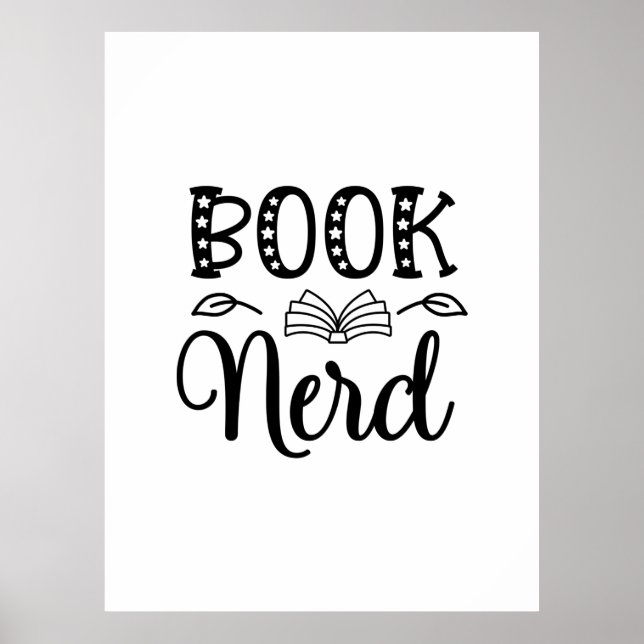 Reading Art Book Nerd Poster (Front)