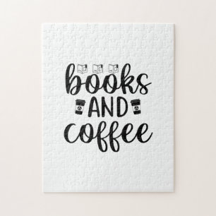 Reading Art Books And Coffee Jigsaw Puzzle