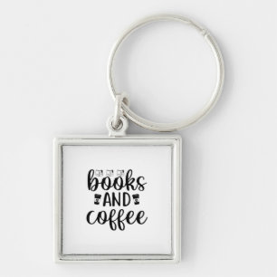 Reading Art Books And Coffee Key Ring