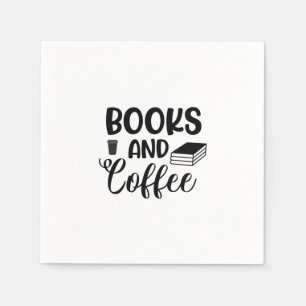 Reading Art Books And Coffee Napkin