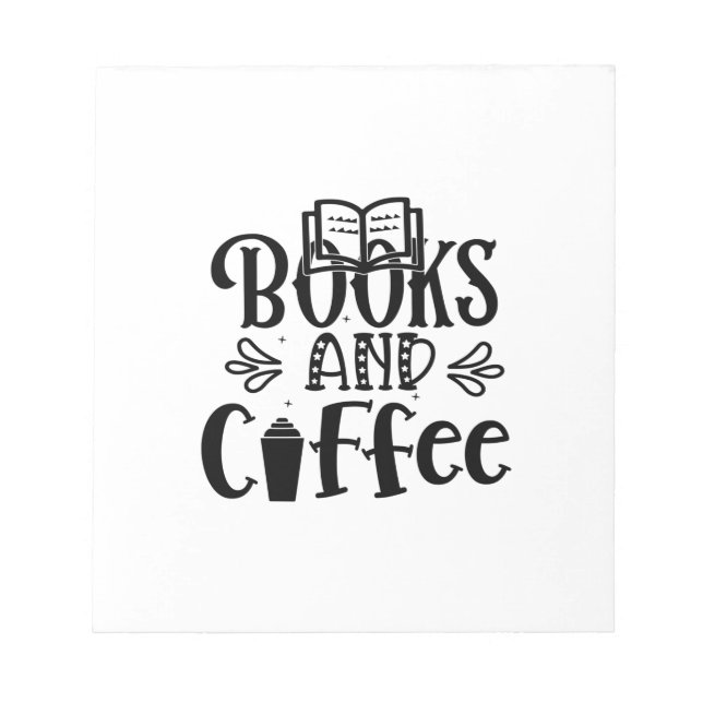 Reading Art Books And Coffee Notepad (Front)