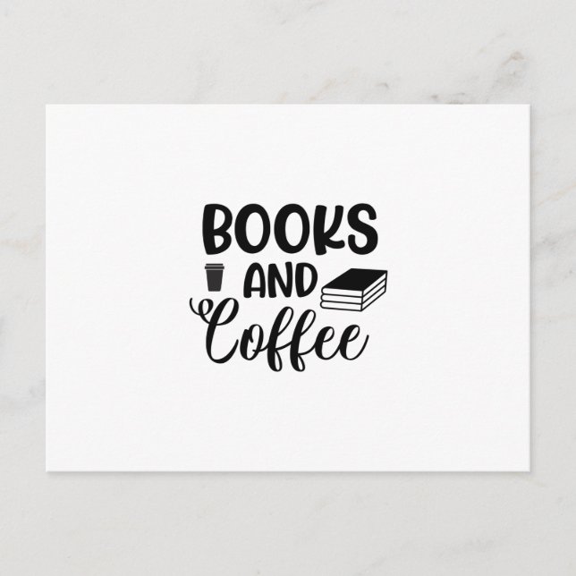 Reading Art Books And Coffee Postcard (Front)