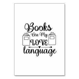 Reading Art Books Are My Love Language Table Number