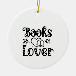 Reading Art Books Lover Ceramic Ornament