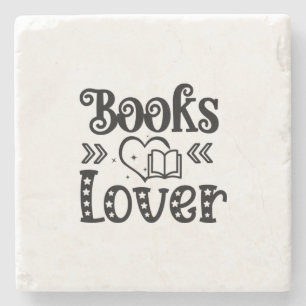 Reading Art Books Lover Stone Coaster