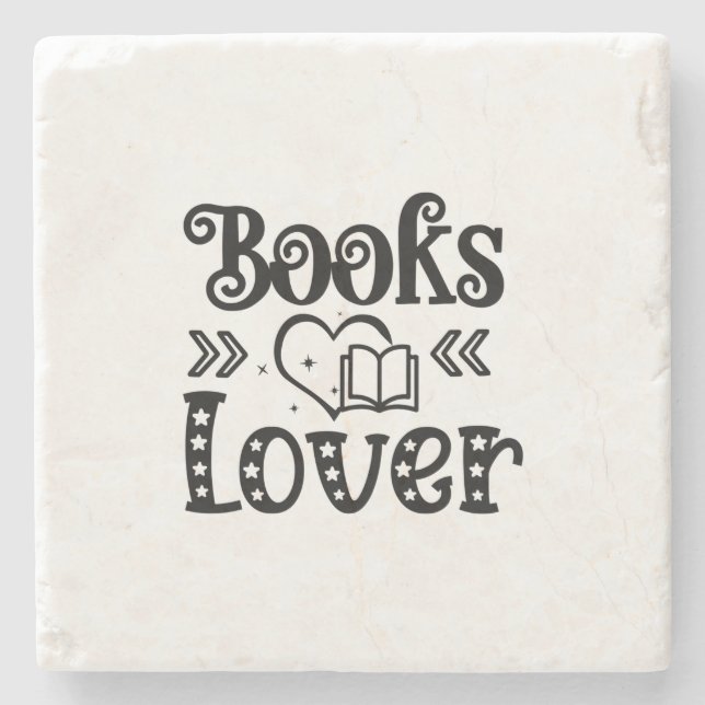Reading Art Books Lover Stone Coaster (Front)