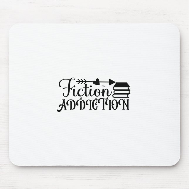 Reading Art Fiction Addiction Mouse Pad (Front)