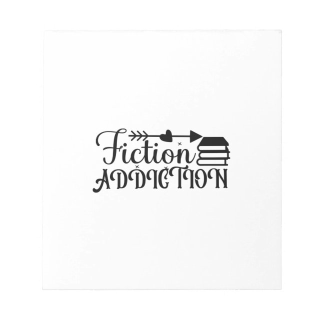 Reading Art Fiction Addiction Notepad (Front)