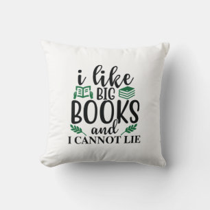 Reading Art I Like Big Books And I Can't Lie Cushion