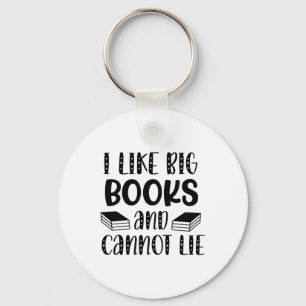 Reading Art I Like Big Books And I Can't Lie Key Ring