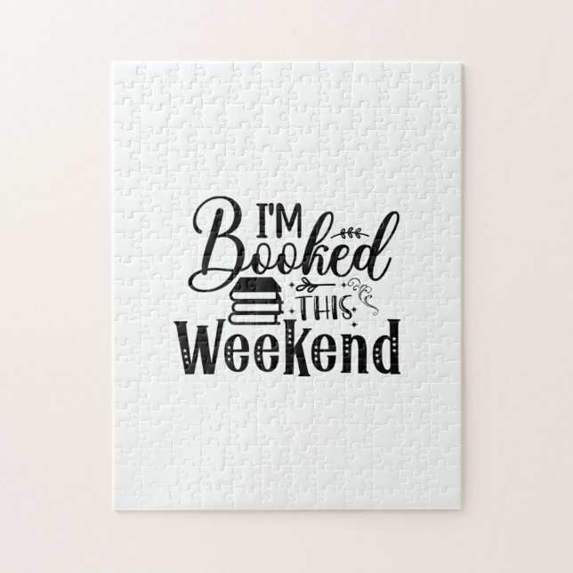 Reading Art I'm Booked This Weekend Jigsaw Puzzle (Vertical)