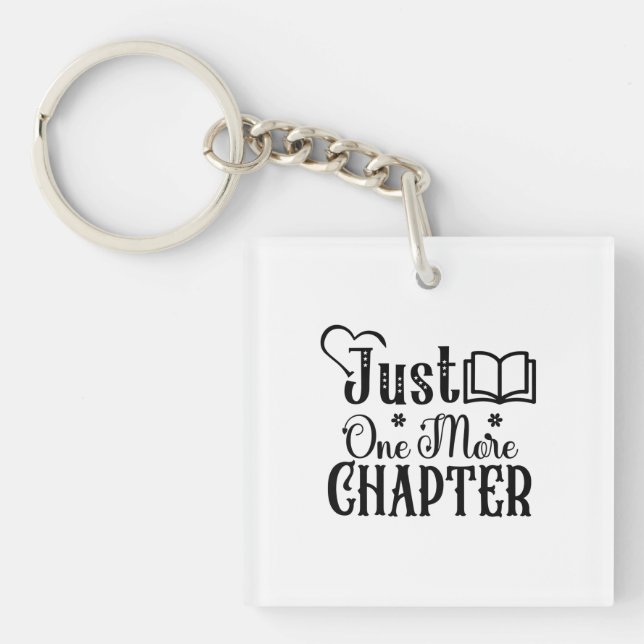 Reading Art Just One More Chapter Key Ring (Front)