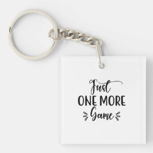 Reading Art Just One More Game Key Ring