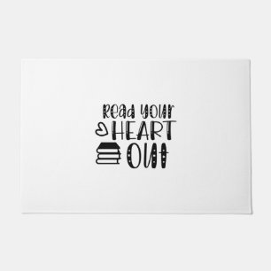 Reading Art Read Your Heart Out Doormat