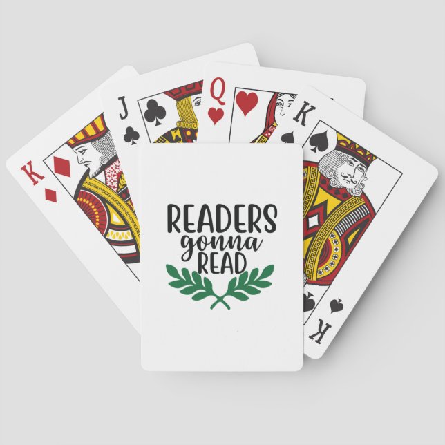 Reading Art Readers Gonna Read Playing Cards (Back)
