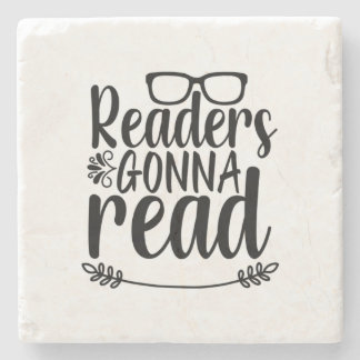 Reading Art Readers Gonna Read Stone Coaster