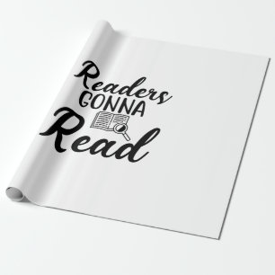 Reading Art Readers Gonna Read Wrapping Paper