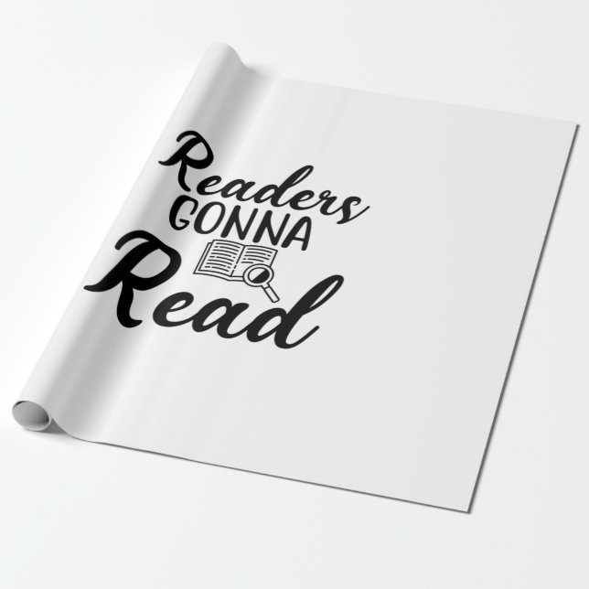 Reading Art Readers Gonna Read Wrapping Paper (Unrolled)