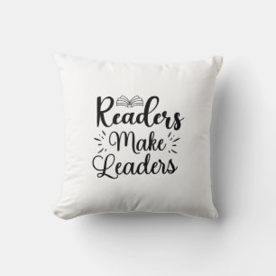 Reading Art Readers Make Leaders Cushion