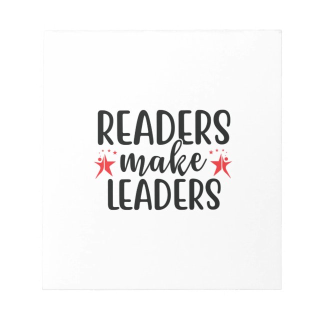 Reading Art Readers Make Leaders Notepad (Front)