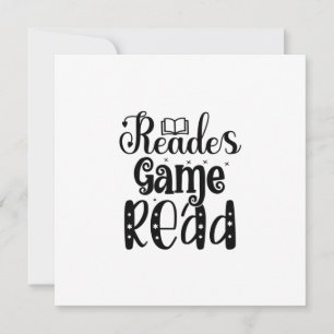 Reading Art Reades Game Read Holiday Card
