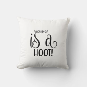 Reading Art Reading Is A Hoot Cushion