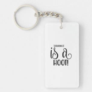 Reading Art Reading Is A Hoot Key Ring