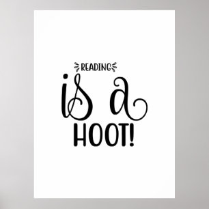 Reading Art Reading Is A Hoot Poster
