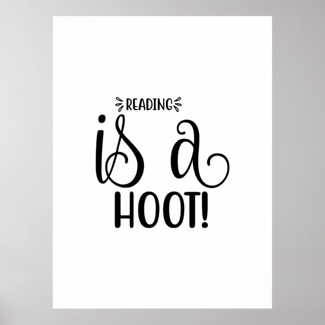 Reading Art Reading Is A Hoot Poster (Front)