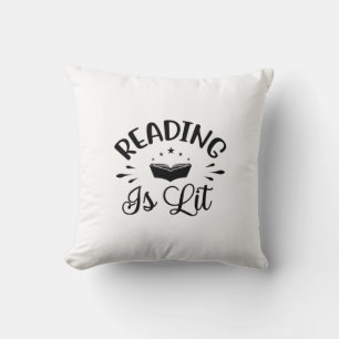 Reading Art Reading Is Lit Cushion