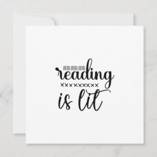 Reading Art Reading Is Lit Holiday Card
