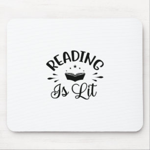 Reading Art Reading Is Lit Mouse Pad