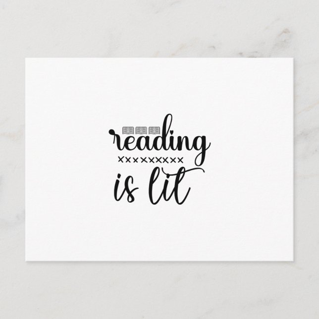 Reading Art Reading Is Lit Postcard (Front)