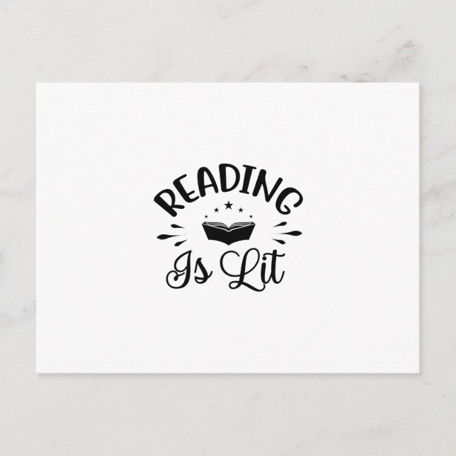 Reading Art Reading Is Lit Postcard (Front)