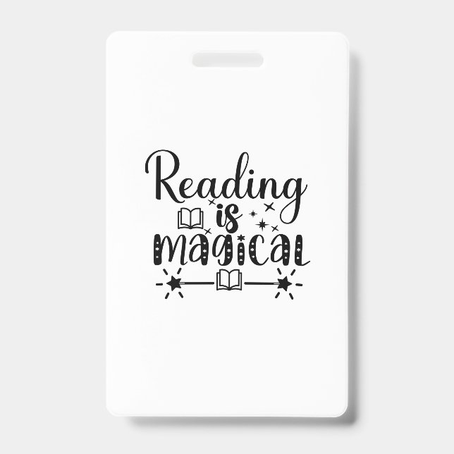 Reading Art Reading Is Magical ID Badge (Front)