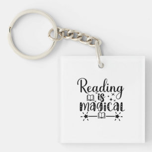 Reading Art Reading Is Magical Key Ring